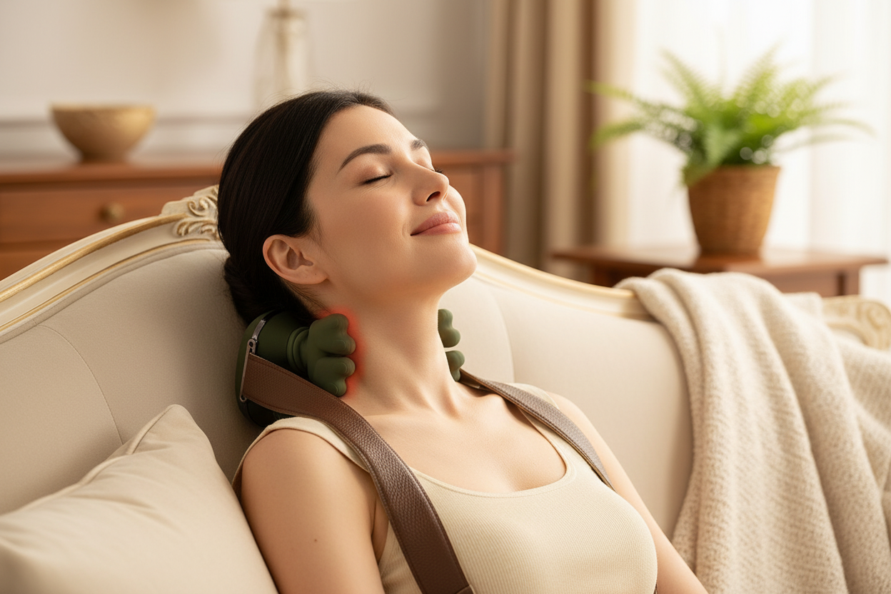 Relaxed neck and shoulders after using Trapezius Massager Pro