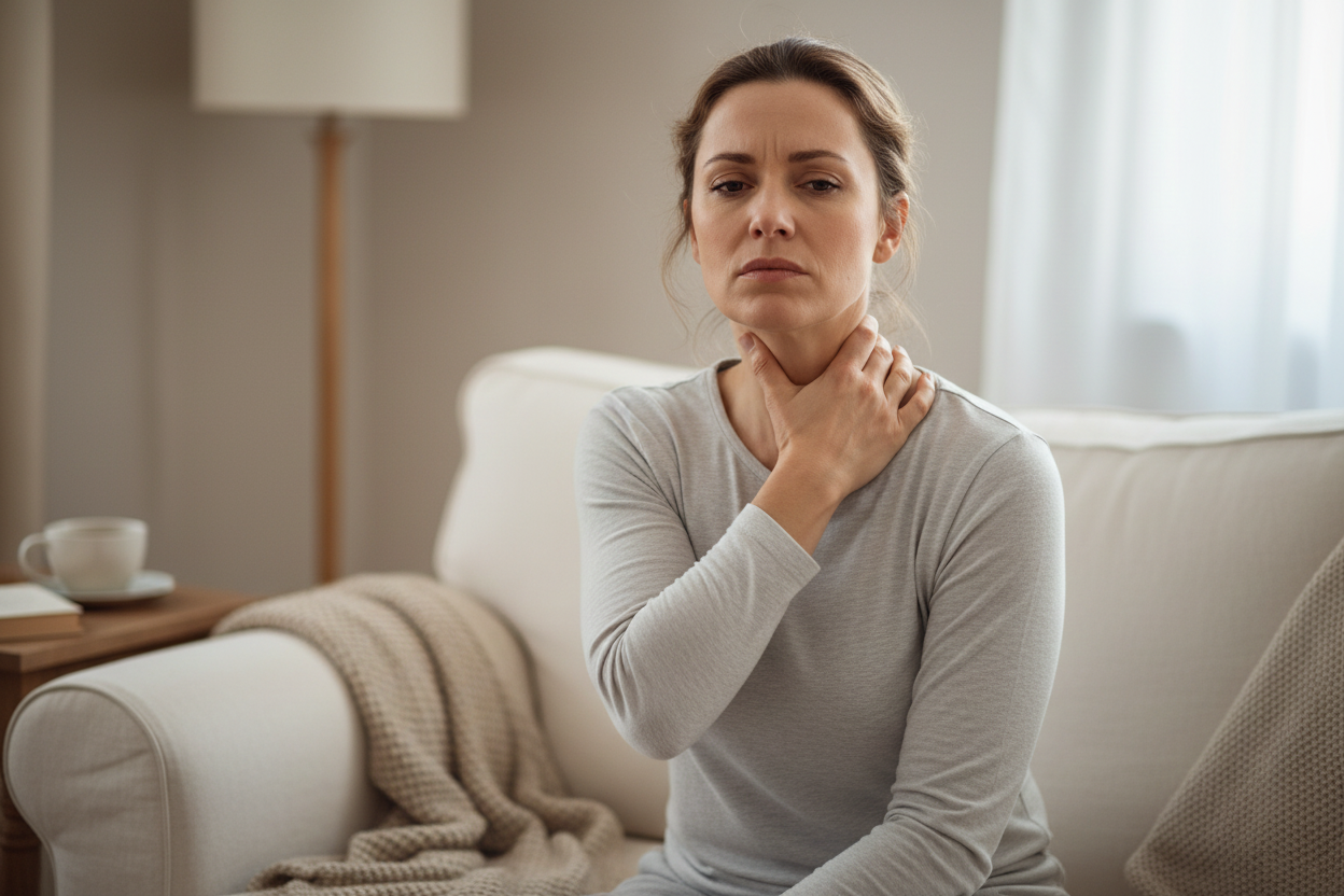 Neck and shoulder tension before using Trapezius Massager Pro